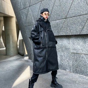 Max LuLu Winter Clothes Luxury Korean Ladies Punk Streetwear Womens Warm Faux Leather Jackets Casual Long Fur PU Coats Plus Size